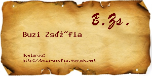 Buzi Zsófia névjegykártya