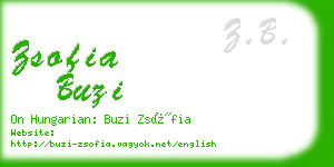 zsofia buzi business card